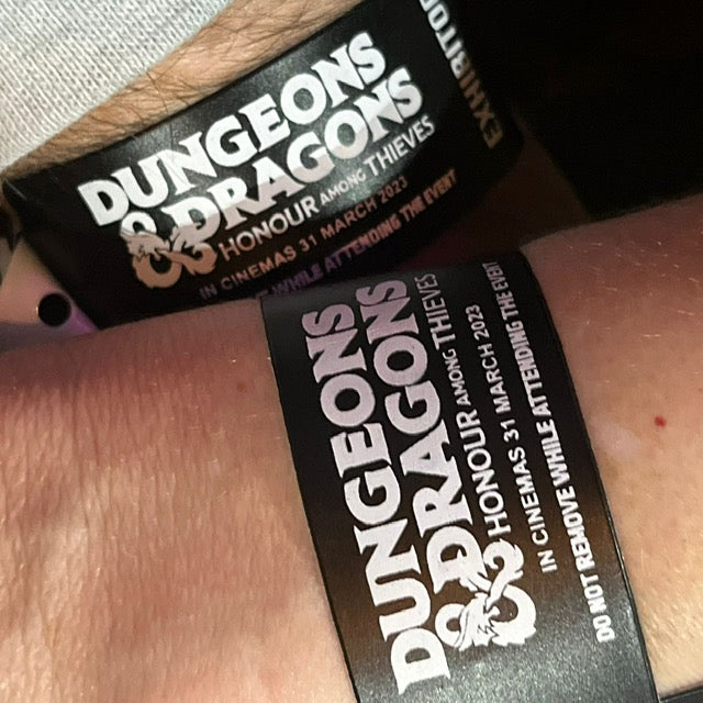 Mega Con Live Birmingham, Dungeons and Dragons wrist bands.