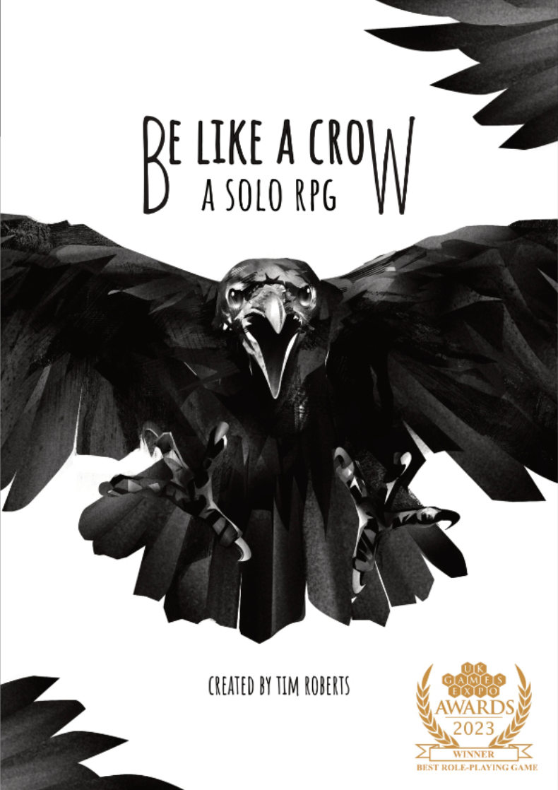 Be Like A Crow a solo rpg, journaling game, perfect for writing with prompts for creative writers.