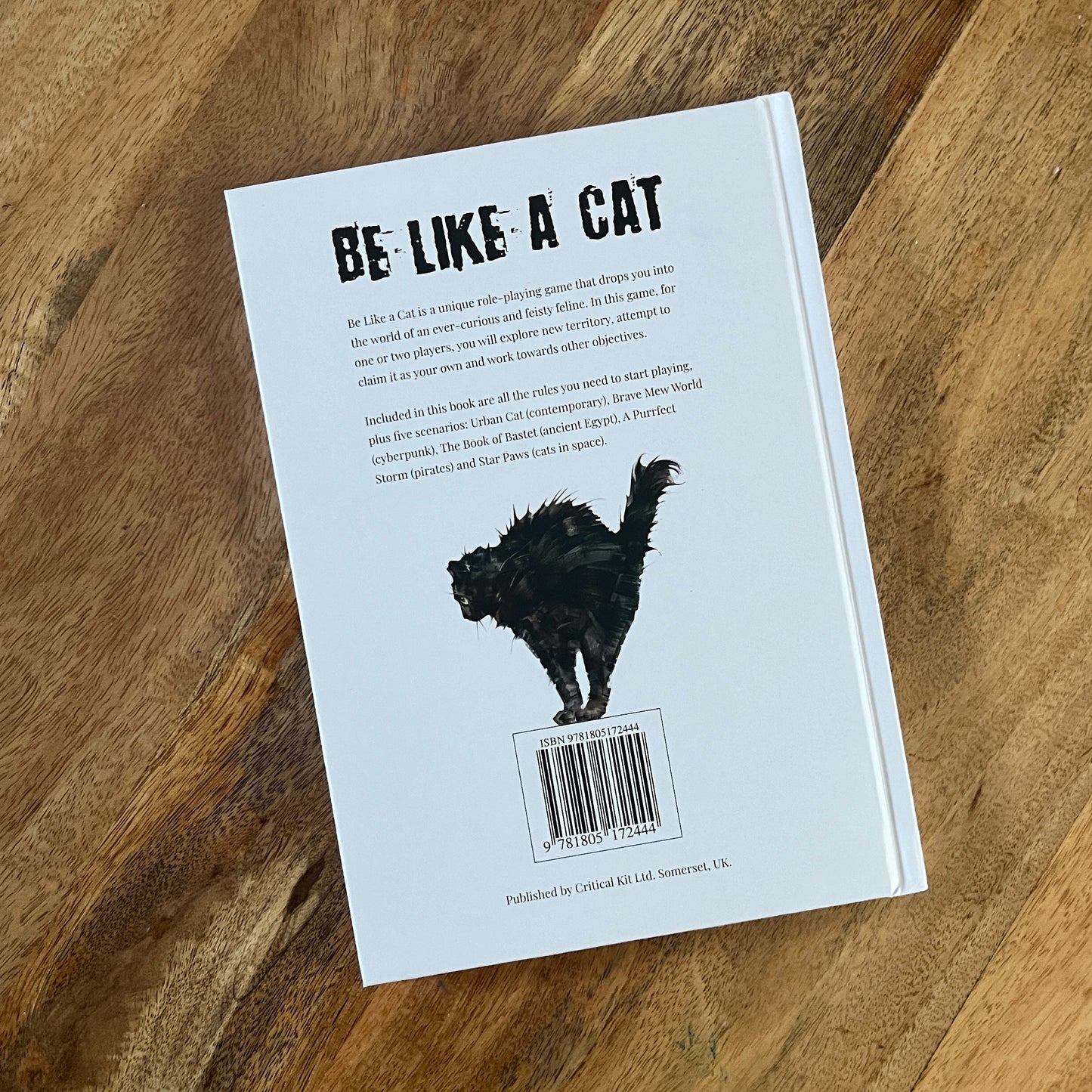 Be Like A Cat a solo/two-player rpg where you can play in 5 different settings. creative writing with rules, writing with prompts, journaling rpg