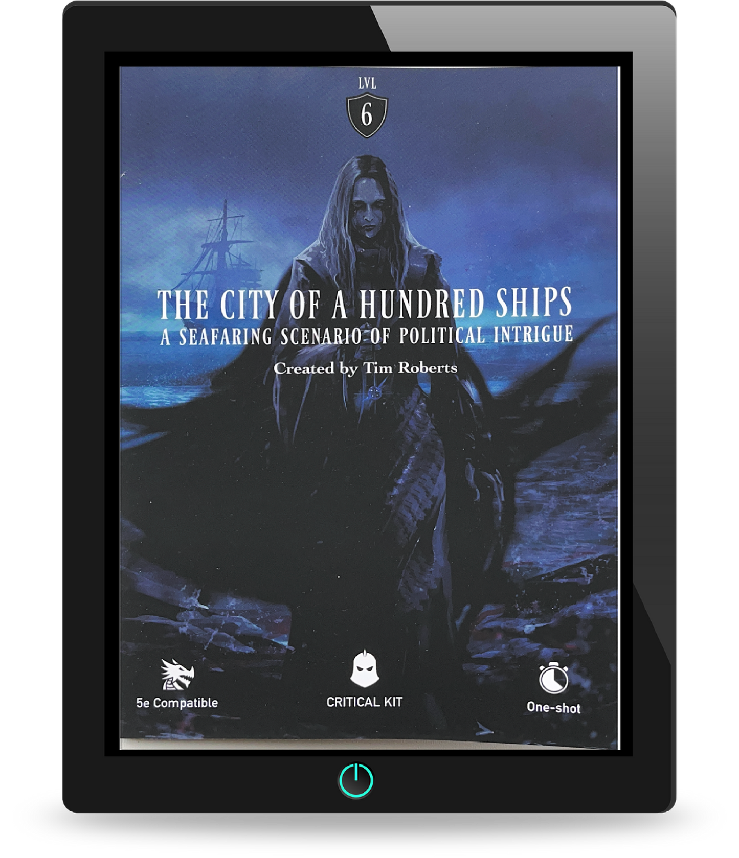 A 5e DND one shot of political intrigue based at sea, published by Critical Kit and written by Tim Roberts