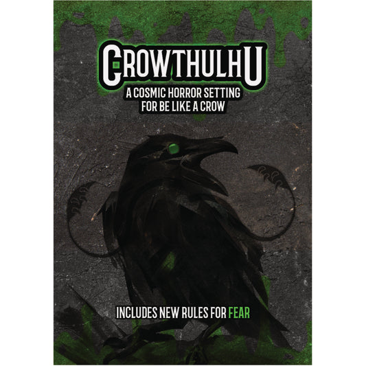 Book cover of 'Crowthulhu' with a crow and green text on a dark background