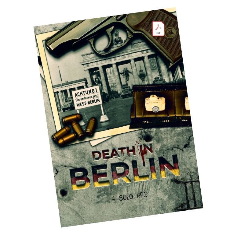 Death In Berlin is a cold war, spy solo rpg, great as a creative writing tool, writing with prompts