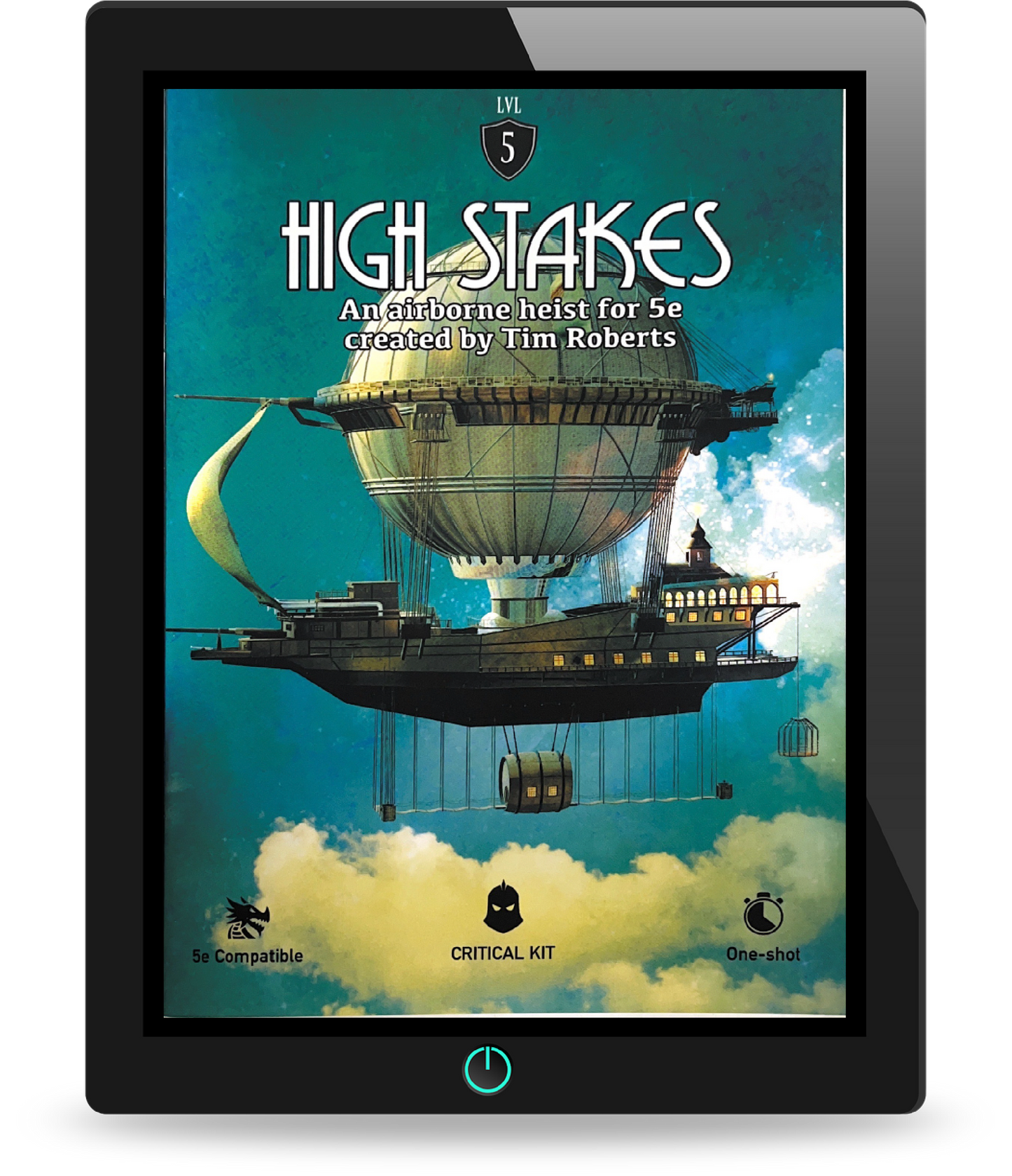 High Stakes is a 5E one shot set on an aircraft written by Tim Roberts and published by Critical Kit
