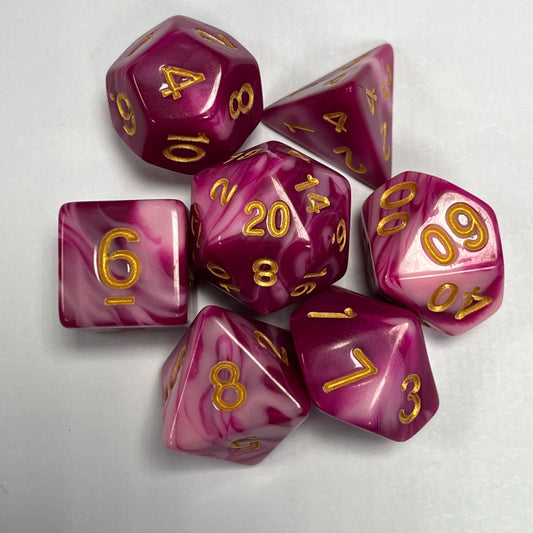 DND dice set for TTRPG role playing games and dice goblin, dice dragon collectors