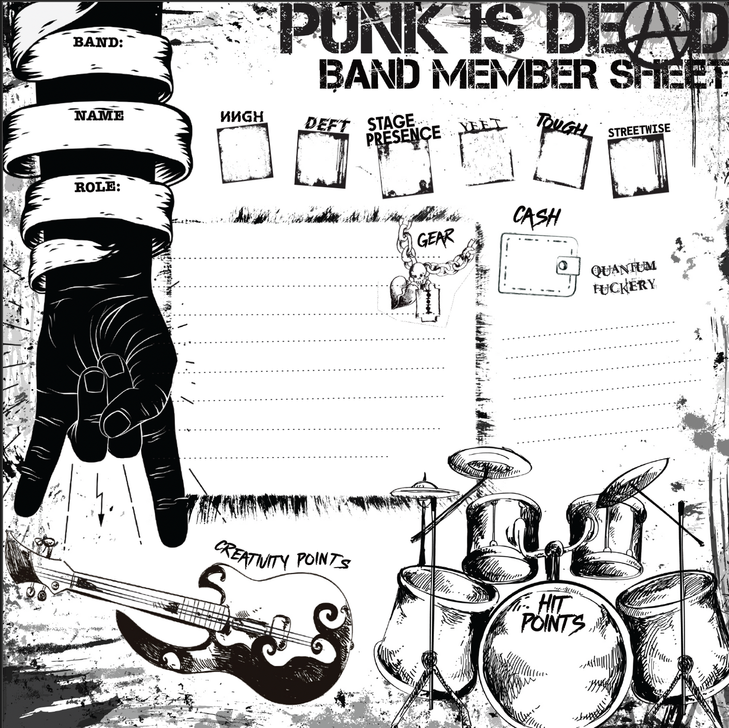 Punk Is Dead ๐ค - Character Sheet