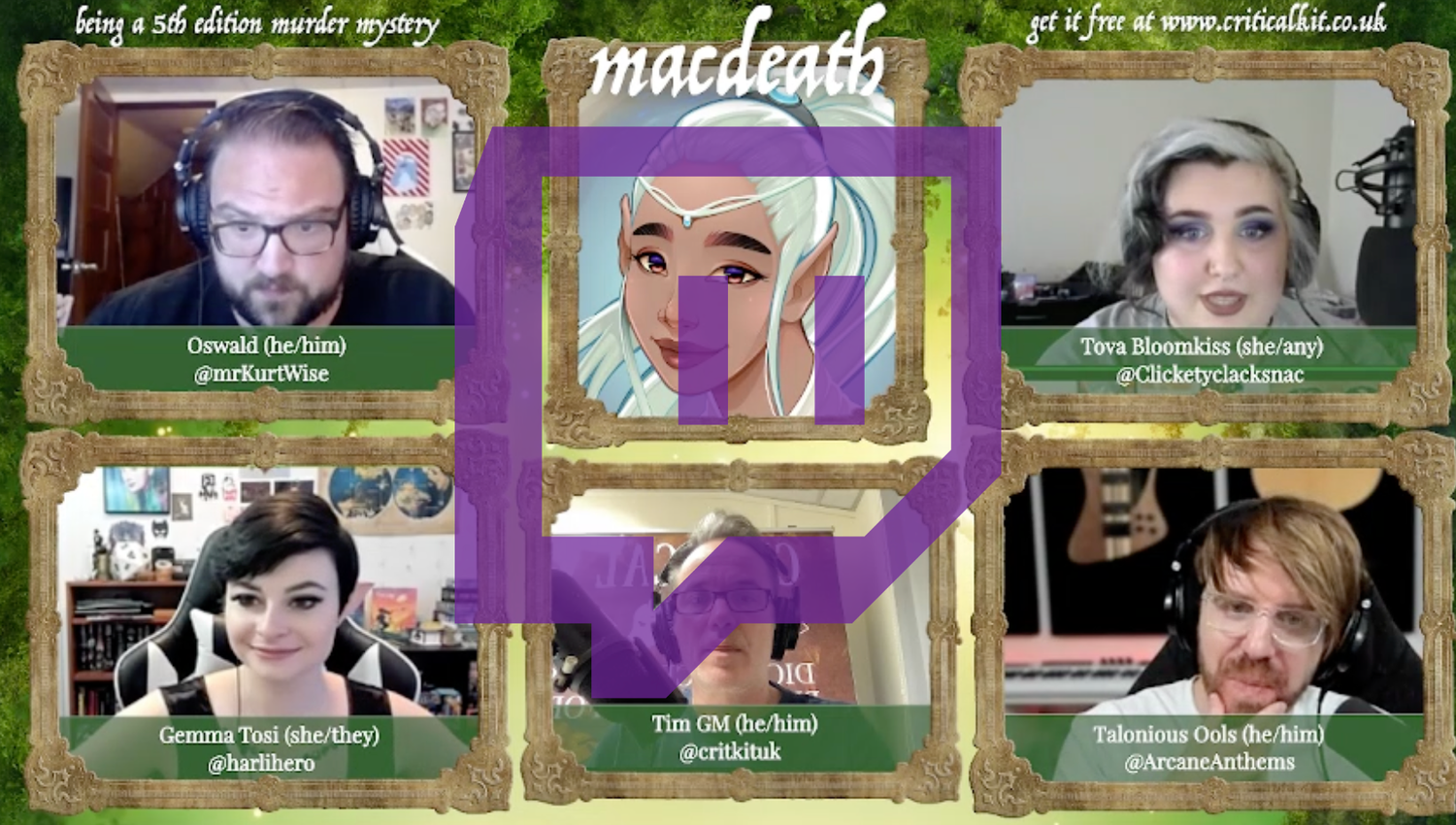 Critical Kit Twitch channel, uk dice store and rpg creator Tim Roberts