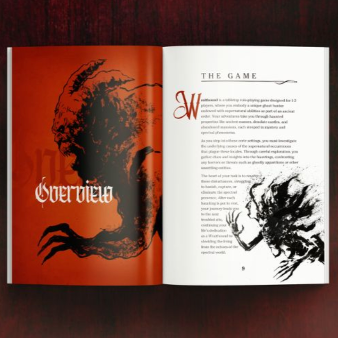 Wraithound solo up to three players TTRPG created by Brazilian games creator Cezar Capacle.