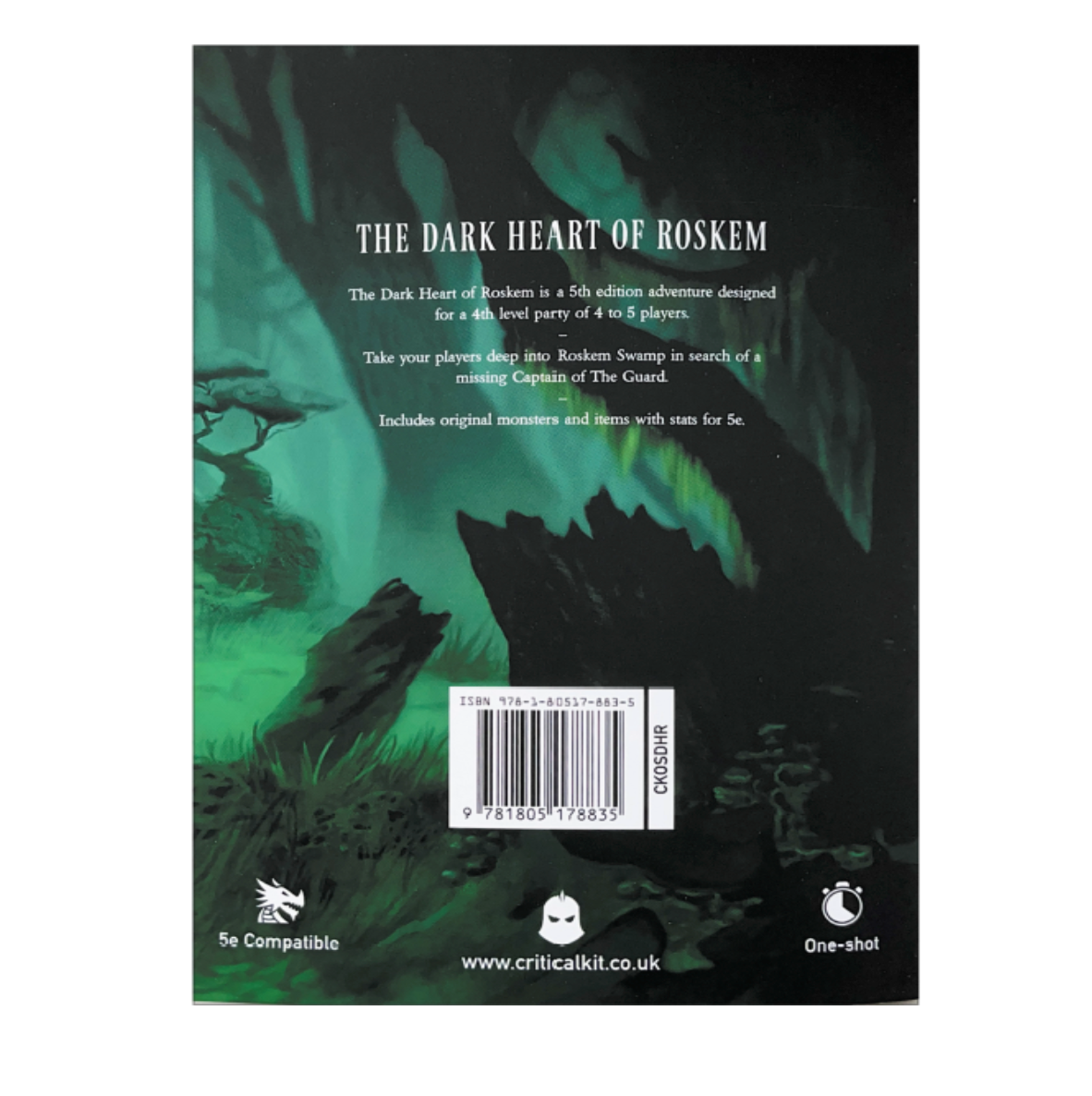 Dark Heart of Roskem 5e DND one shot written by Tim Roberts and published by Critical Kit