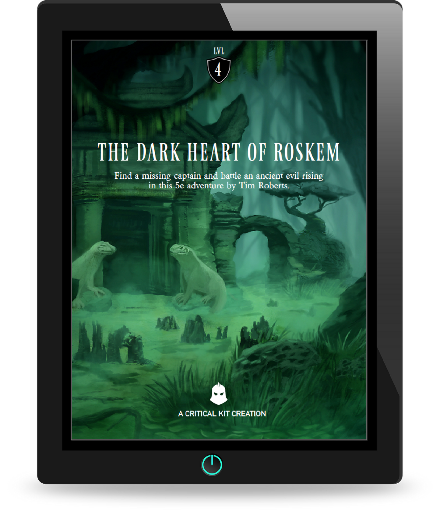 Dark Heart of Roskem 5e DND one shot written by Tim Roberts and published by Critical Kit