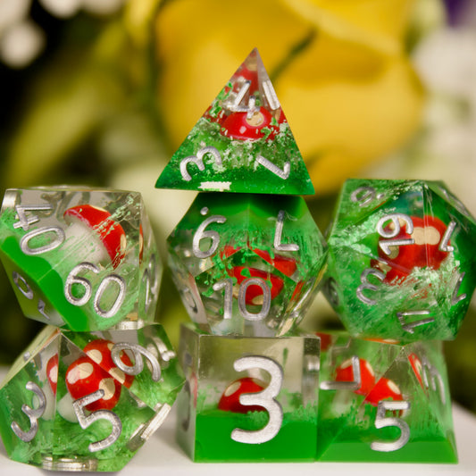 sharp edge dnd TTRPG dice set for role playing and dice goblin collectors