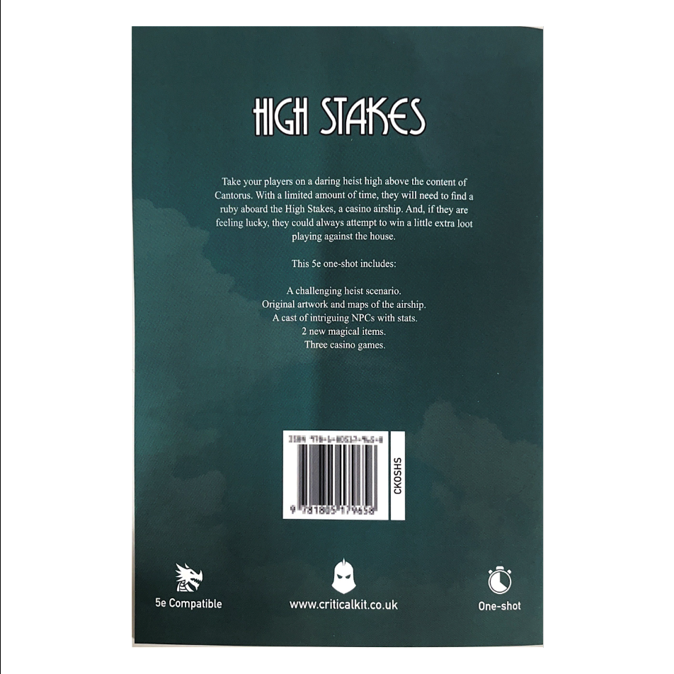 High Stakes RPG, one-shot role playing game, one shot dnd, dnd one shot, one shot adventure