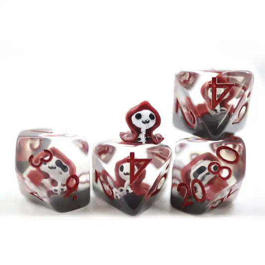 Ghost dnd TTRPG dice sets for role playing games and dice goblin collectors