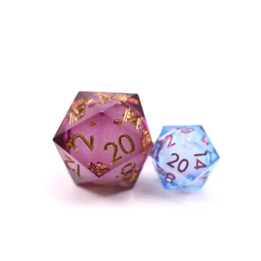 Trouble DND dice set, D20 chonk, liquid core dice, large D20