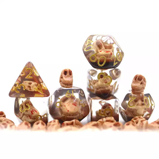 Dragon Skull dnd dice set, D&D dice set, dice goblin, shiny math rocks