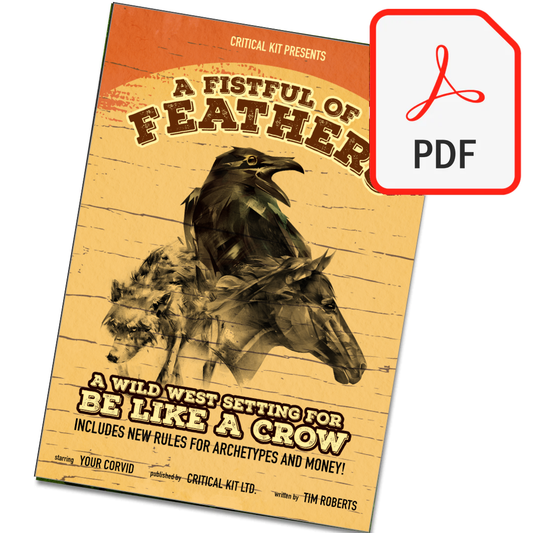 Fistful of Feathers a Western setting for Be Like A Crow solo RPG, solo-rpg, solo role playing game, journalling game