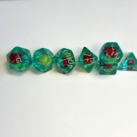 Mushroom dnd TTRPG dice set for role playing and dice goblins and dice dragons