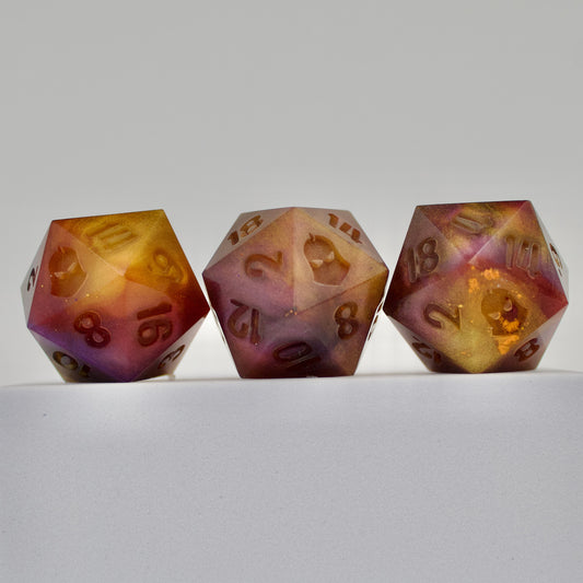 Resin pour for handmade dice for TTRPG role playing games, dungeons and dragons and dice goblin collectors