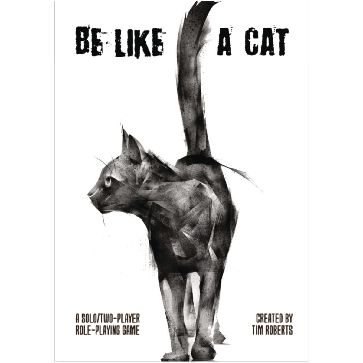 Book cover of 'Be Like a Cat' with a stylized cat illustration and text.
