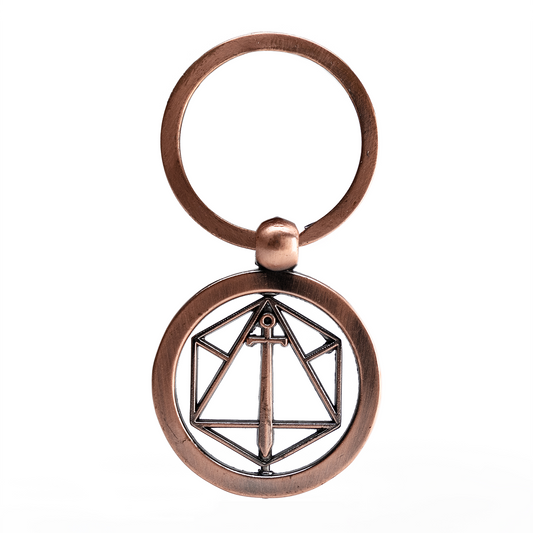 Critical Role spinning logo keychain