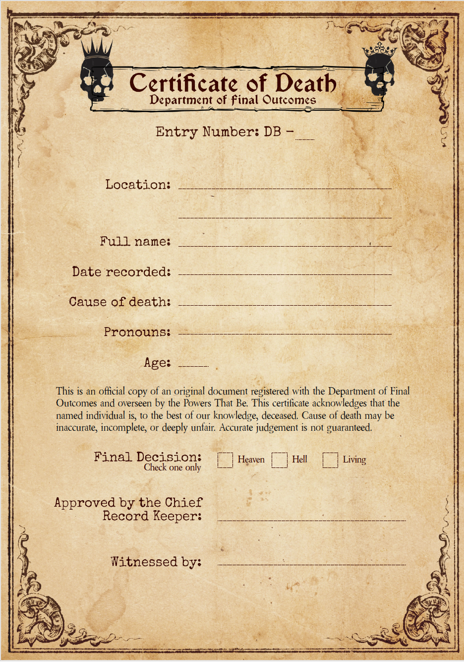 DedBoi - A Solo Investigation RPG