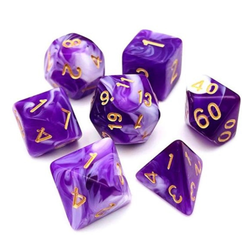 DND dice set for TTRPG role playing games, for dice goblin collectors from a UK dice store