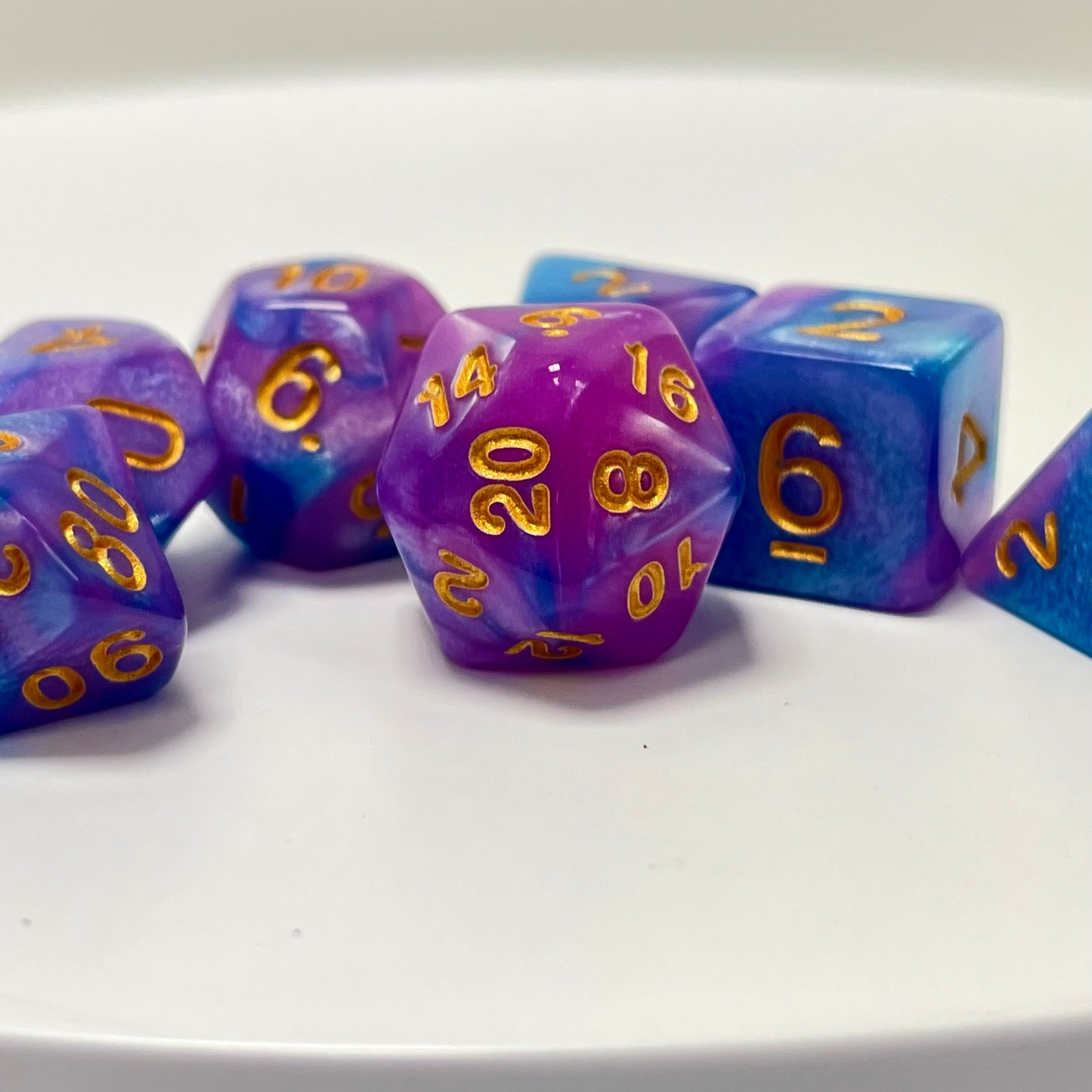 DND dice sets for TTRPG role playing games, dice goblin and dice dragon collectors