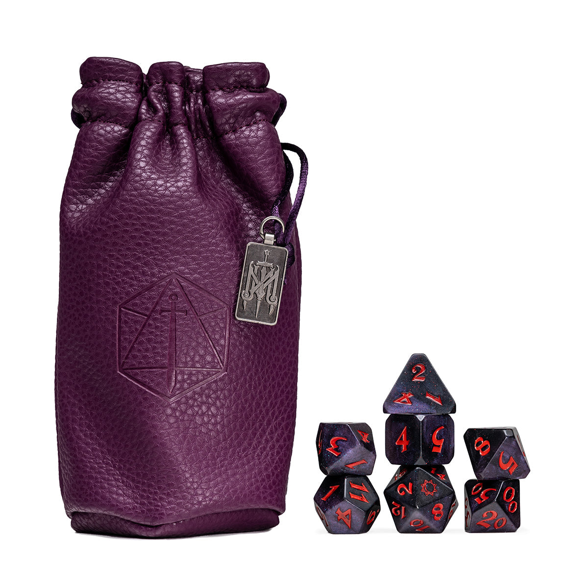 Mollymauk Tealeaf character inspired dice set and dice bag from Critical Role, campaign 2 Mighty Nein