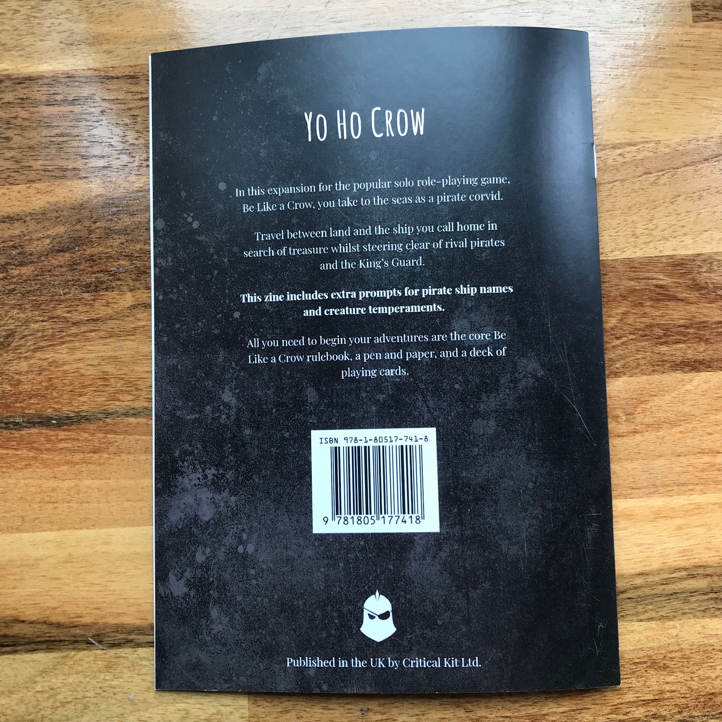 Tale's from The Crow's Nest a pirate setting for Be Like A Crow, best solo rpg, creative writing tool, writing with prompts.