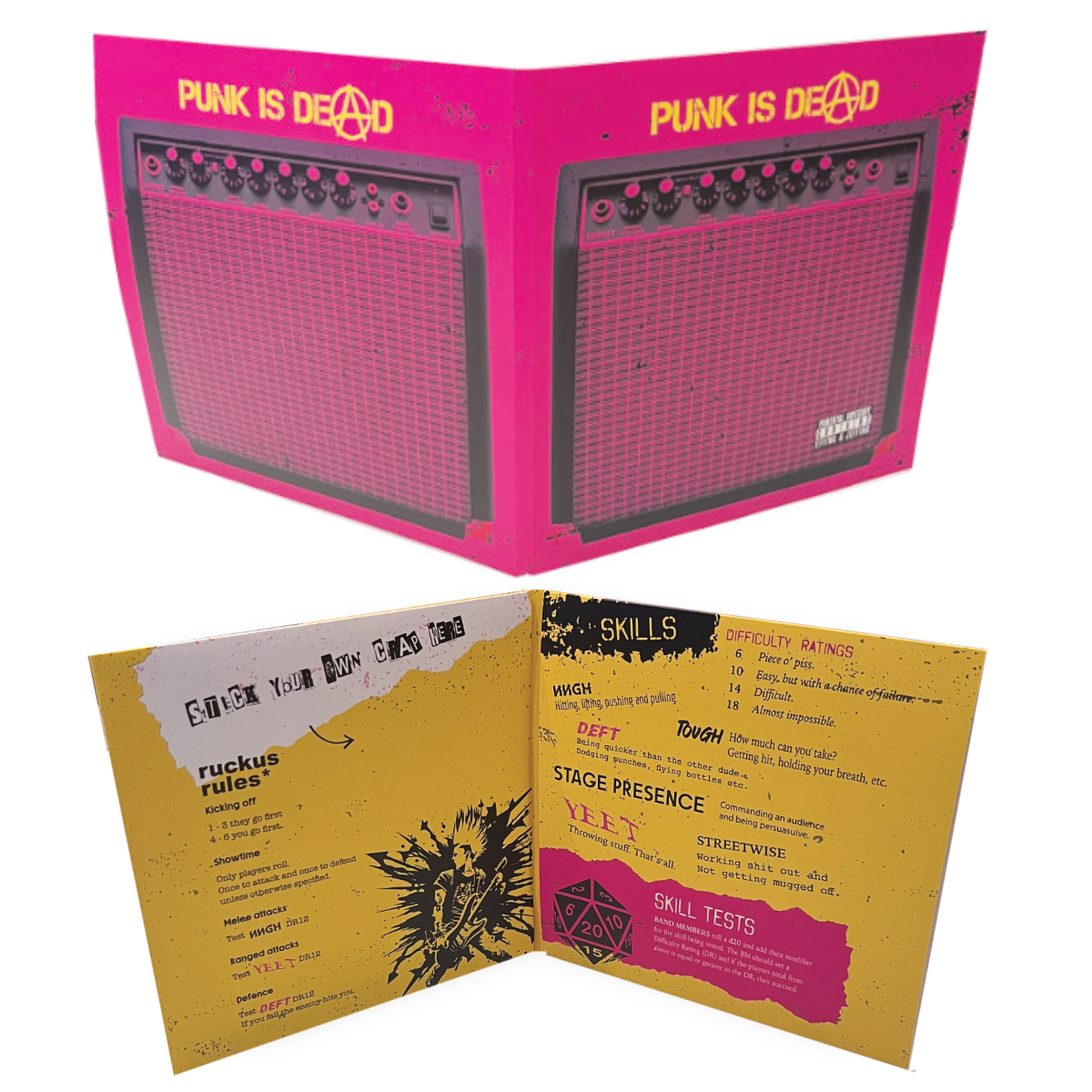 Punk Is Dead a music RPG based on the mechanics of Mörg Borg, created by Tim Roberts of Critical Kit