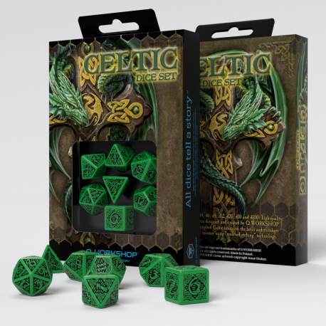 Celtic dice set for Dungeons and Dragons, DND and TTRPG, role playing games, dice goblins and critical critters
