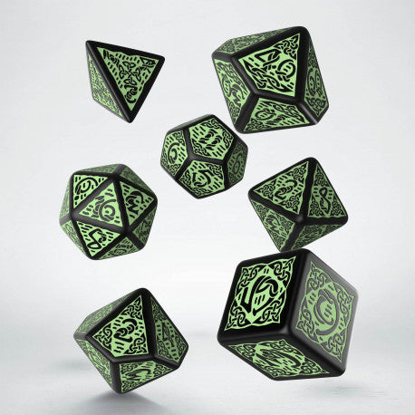 Celtic dnd dice set for dungeons and dragons and RPG dice goblin collectors and critical critters