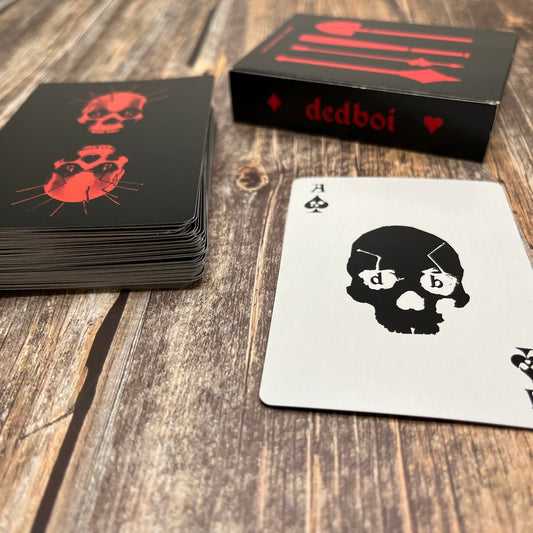 Skull black ace of spades from a poker deck of playing cards designed for Dedboi