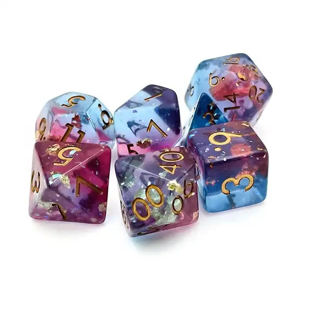 Disco Queen, glitter ball TTRPG dice set for role playing games, dice goblin collectors, UK dice store