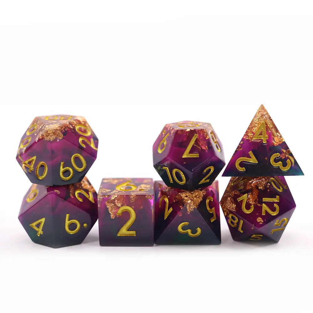 Sharp edge DND TTRPG dice set for role playing games, dice goblin collectors from a UK dice store