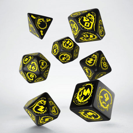 Dragons RPG dice set for role playing games, TTRPG, dice goblin and critical critters