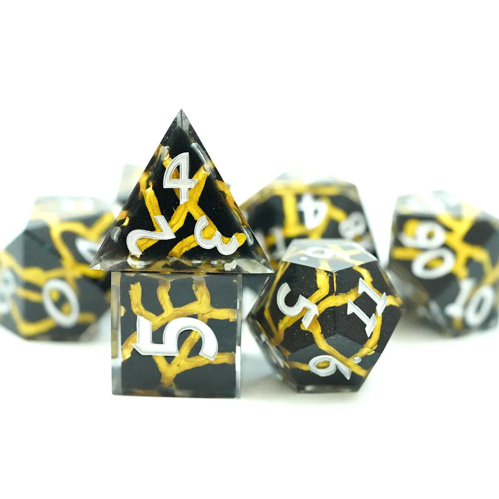 Earth moved dnd dice set, dnd dice, for RPG role playing games, dice goblin and critical critter collectors
