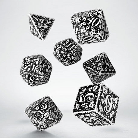 Forest dice set for TTRPG, role playing games, from Q Workshop, dice goblin and critical critter collectors