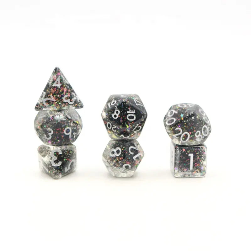 Galaxy dnd dice set, rpg dice, dice goblin and critical critter collectors