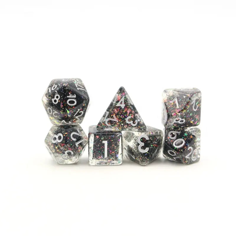 Galaxy dnd dice set, rpg dice, dice goblin and critical critter collectors