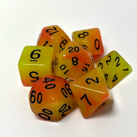 glow in the dark dnd dice sets for TTRPG role playing games and dice goblin collectors from a UK dice store
