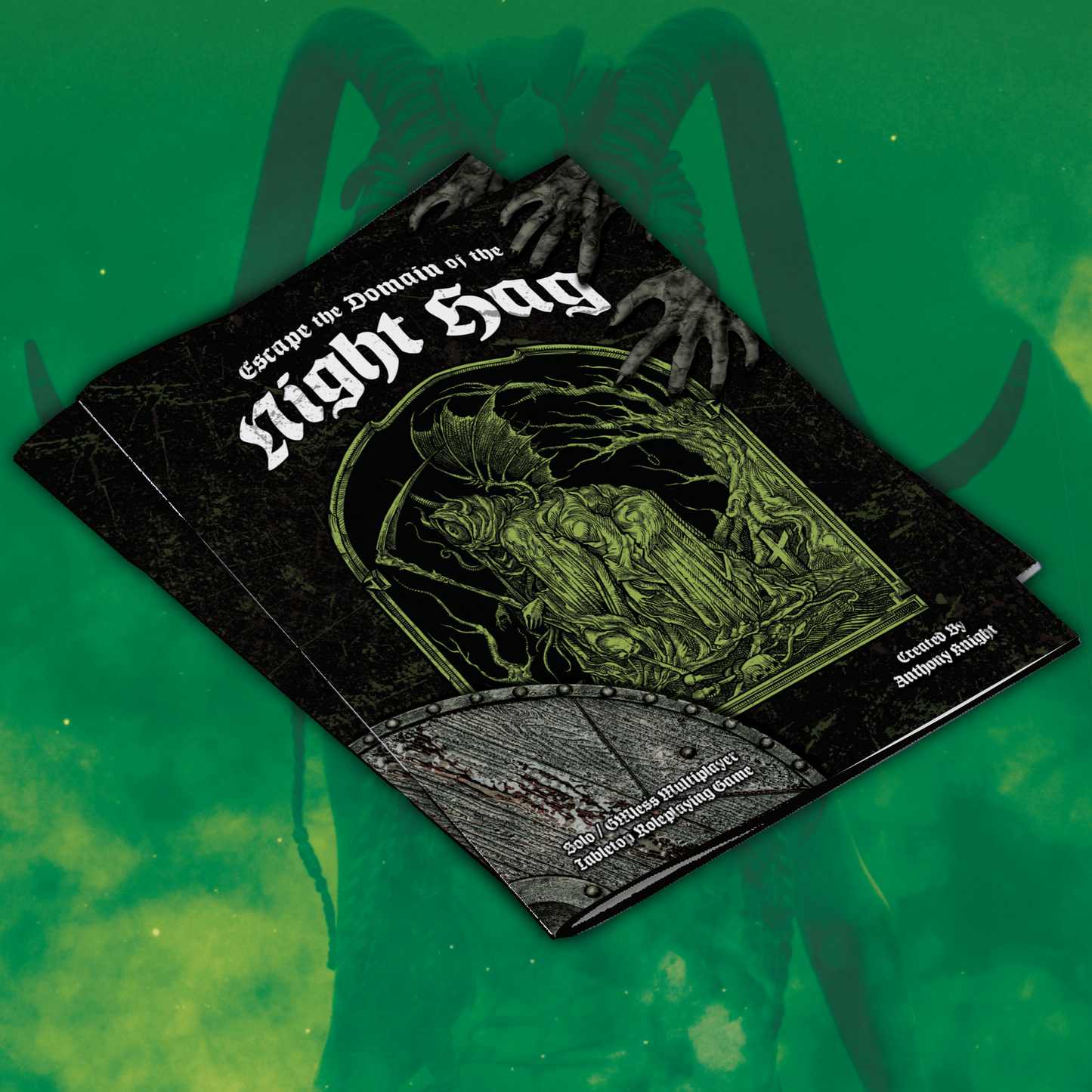 Night Hag a TTRPG by Ant Knight - a solo GMless role playing game. Creative writing tool and journalling game.