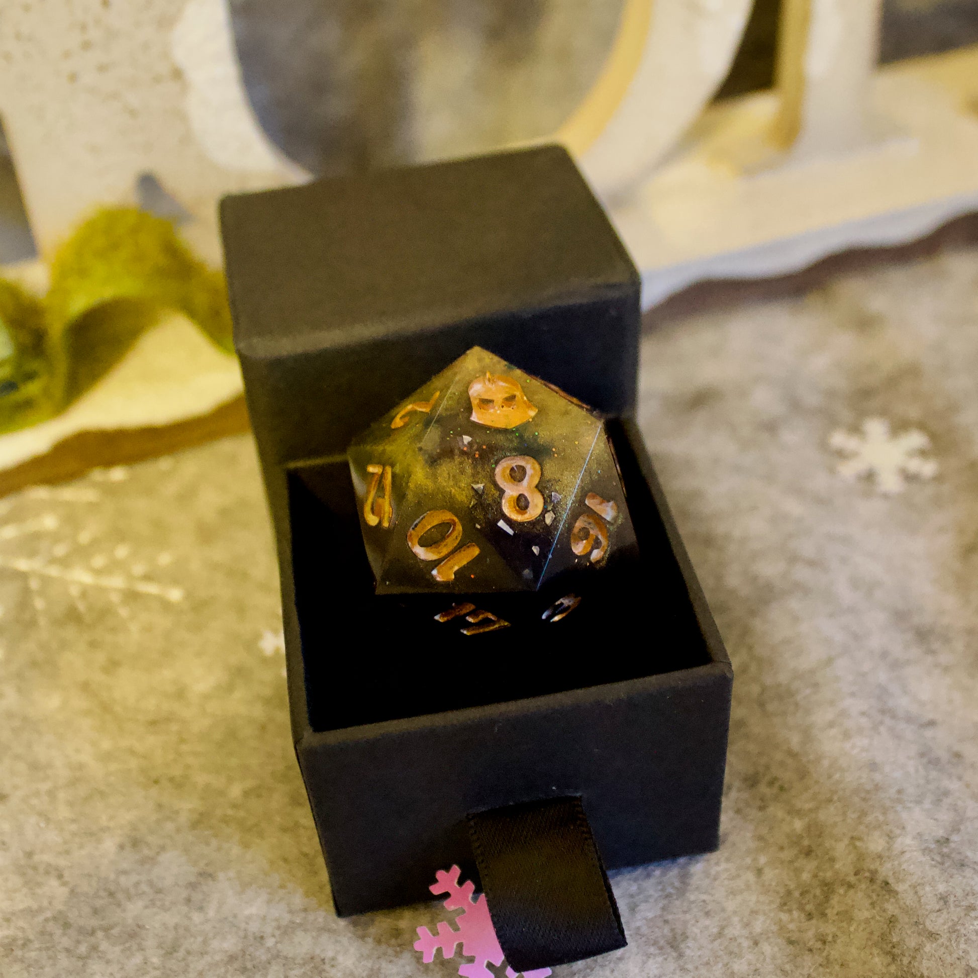 Handmade D20, handmade dnd dice sets, handmade RPG d20, dnd dice for dice goblin and critical critters
