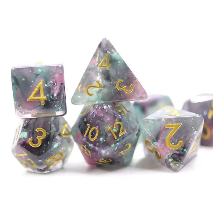 Hunger of Shadow dnd, TTRPG dice set for role playing game, dice goblin and critical critter collectors, spell used by Laudna in Critical Role