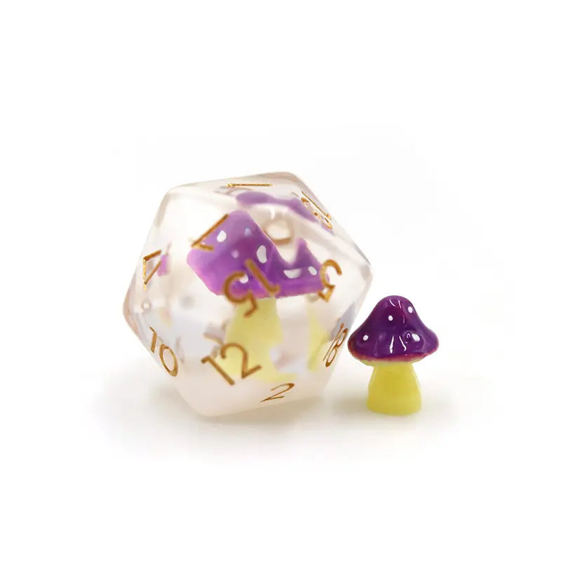 Mushroom TTRPG/DND dice sets for role playing games and dice goblin collectors from a UK dice store