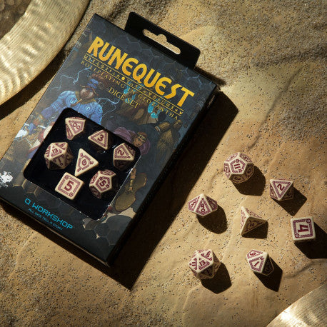 Rune Quest RPG dice set for Dungeons and dragons, DND dice set, for dice goblin and critical critters