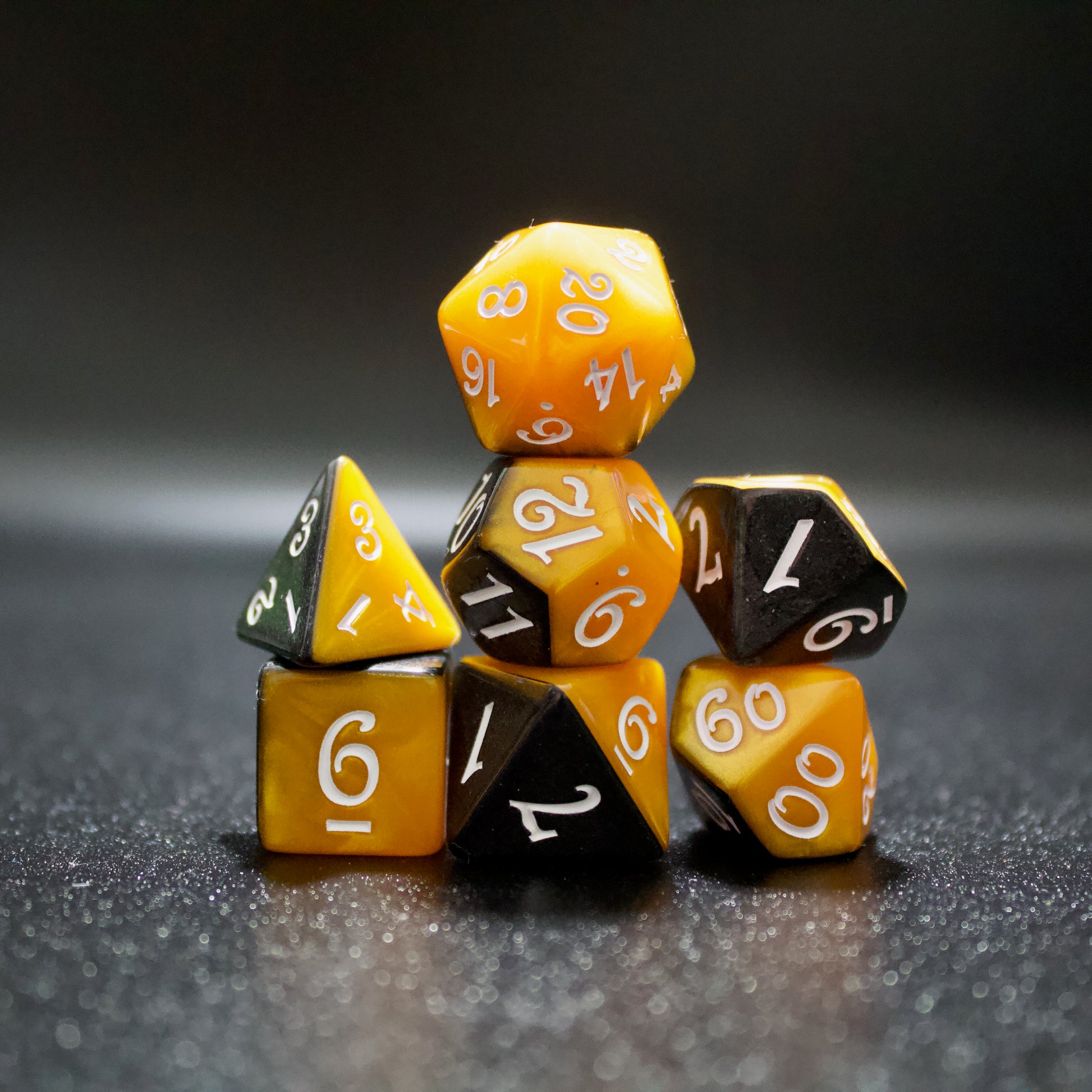 resin dnd dice sets for dungeons and dragons, role playing games and TTRPGs and dice goblin critter collectors