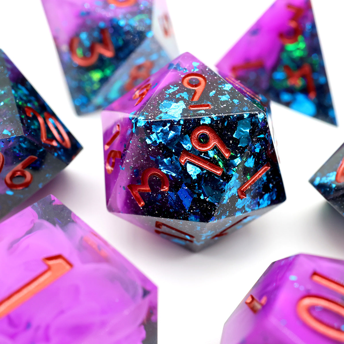 sharp edge dnd TTRPG, dice set for role playing games and dice goblin collectors