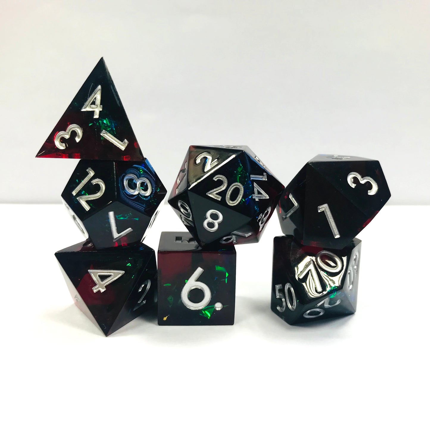 dnd sharp edge dice set for RPG role playing games, dice goblin, dice dragon and critical critter collectors