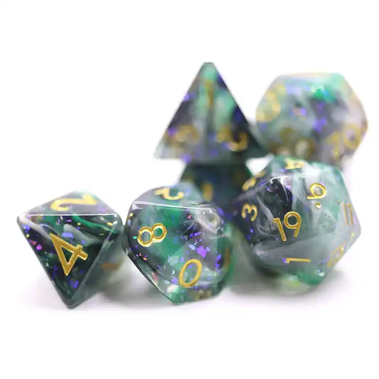 vapor glitter dnd dice set for role playing games and dice goblin collectors of click clacks and shiny math rocks