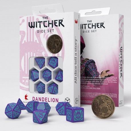 Witcher Dice Set - Dandelion, Half a Century of Poetry, uk dice store